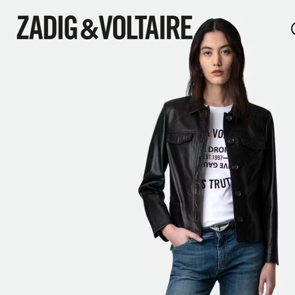 Zadig & Voltaire Liam Leather Jacket size Small NWT - Picture 1 of 12